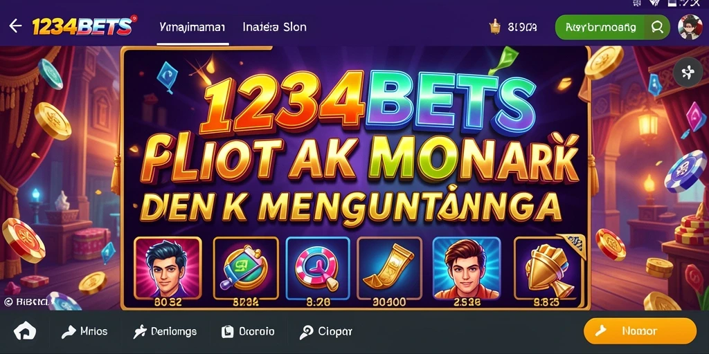 Gameplay seru dari 1234BETS dengan berbagai tema slot.