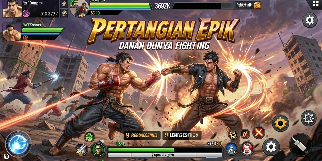 Tampilan gameplay seru dan aksi pertarungan di 369ZK.