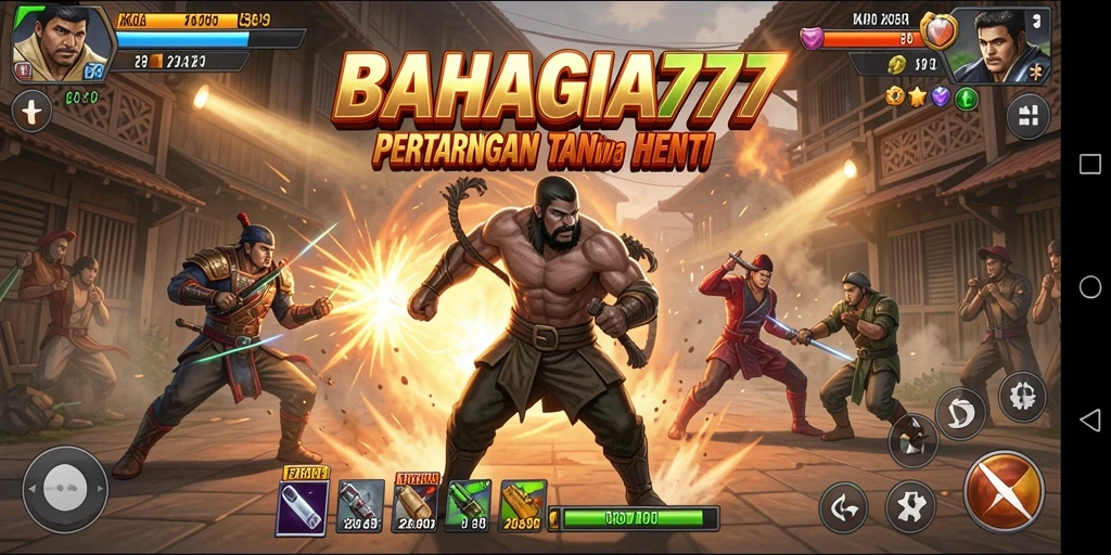 Tampilan gameplay BAHAGIA777 yang penuh aksi dan pertarungan seru.