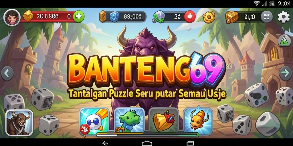 Tampilan permainan Puzzle di BANTENG69 yang menantang dan berwarna-warni.