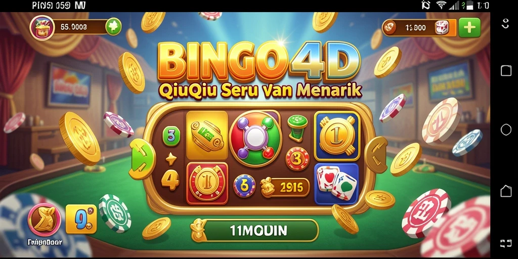 Tampilan screenshot BINGO4D yang menunjukkan momen seru permainan QiuQiu.