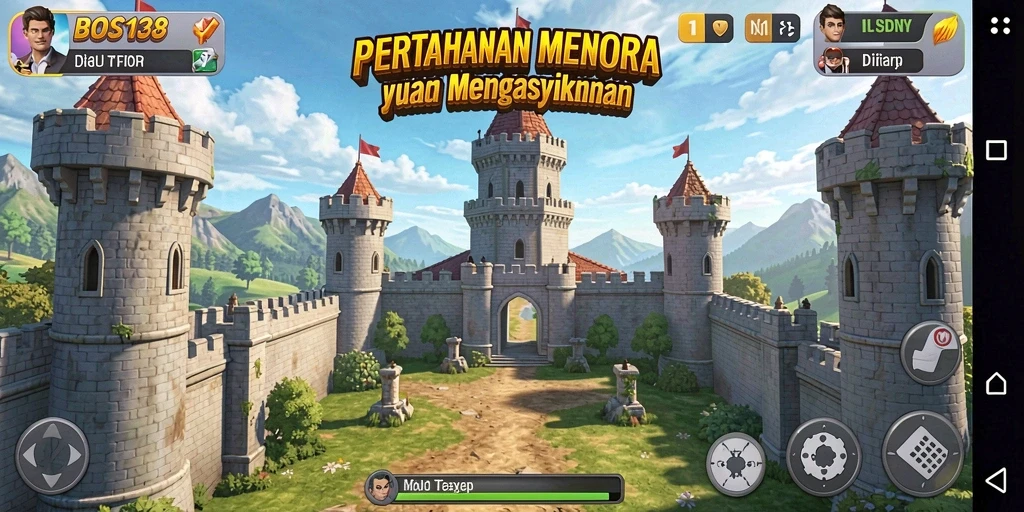 Tangkapan layar yang menampilkan aksi menegangkan di Tower Defense.