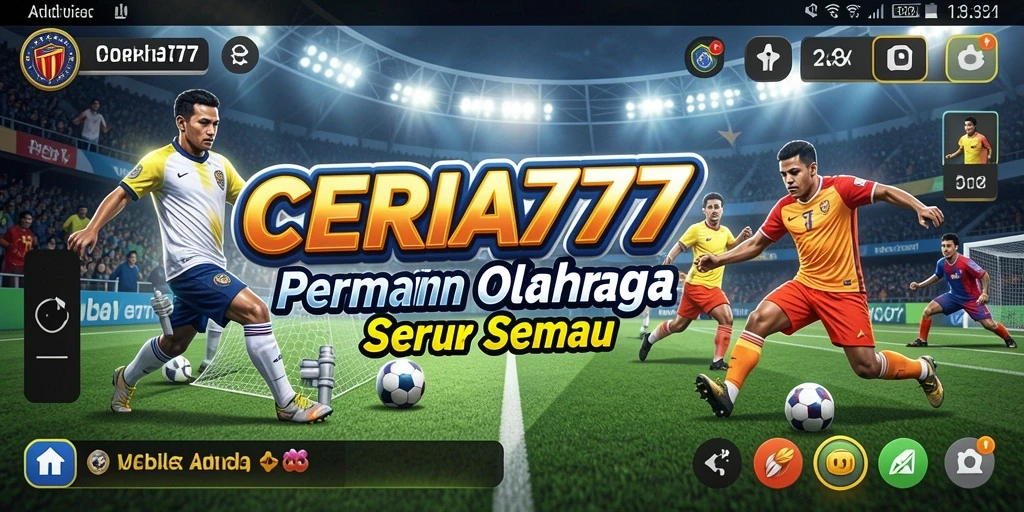 Tampilan gameplay seru dari CERIA777 dengan aksi olahraga yang mendebarkan.