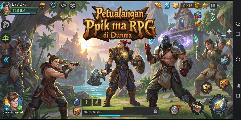 Tampilan menarik dari gameplay RPG D73 yang menggugah selera.