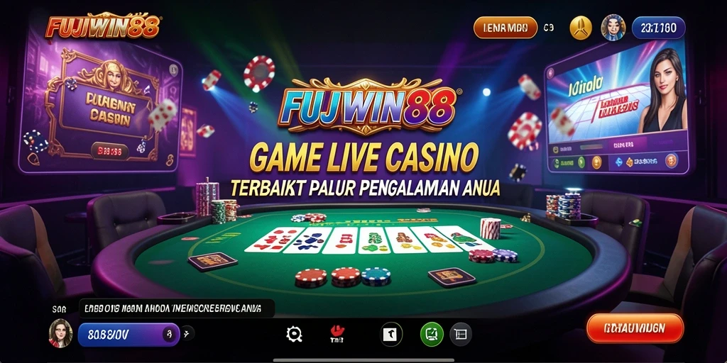 Tampilan gameplay menarik dari FUJIWIN88 dengan dealer live.