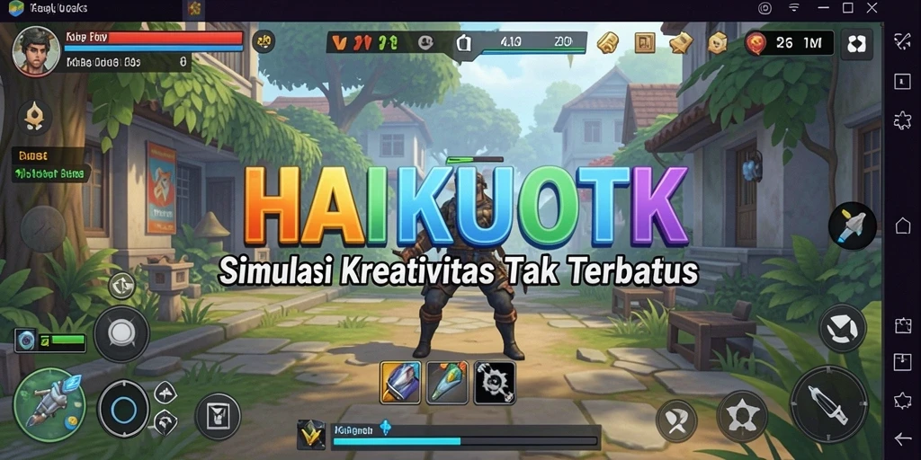 Screenshot gameplay HAIKUOTK menampilkan desain yang kreatif dan interaktif.