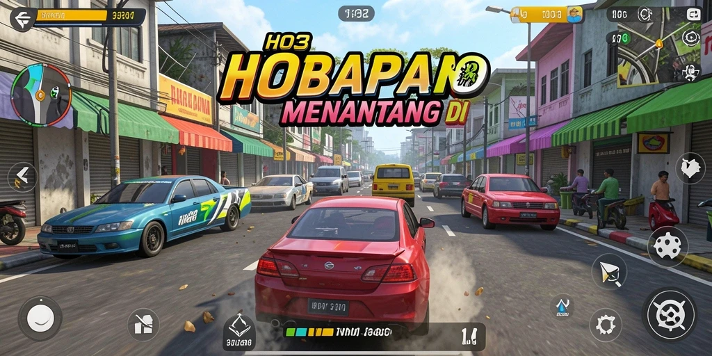 Screenshot dari gameplay HO3 dengan aksi balapan yang mendebarkan.