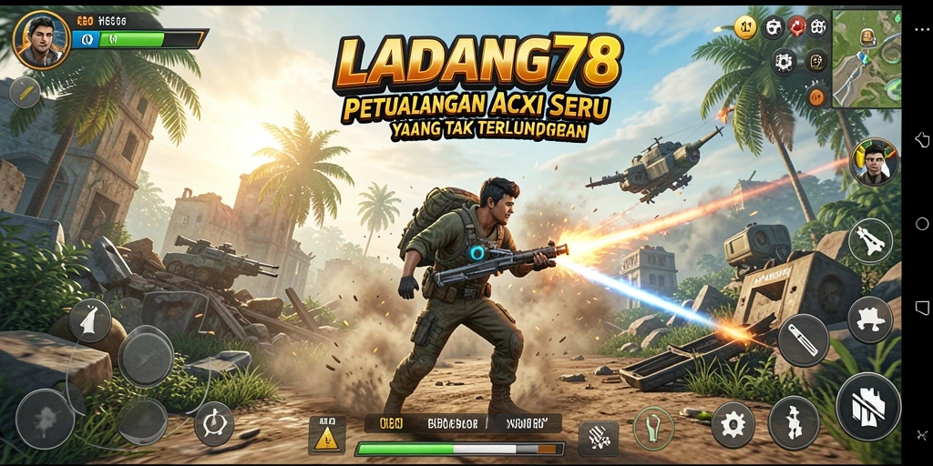 Tampilan seru dalam gameplay aksi LADANG78 yang memikat.