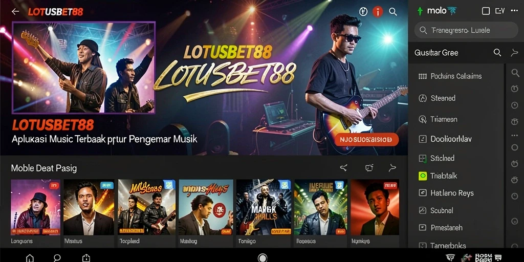 Tampilan gameplay LOTUSBET88 dengan antarmuka musik yang menarik.
