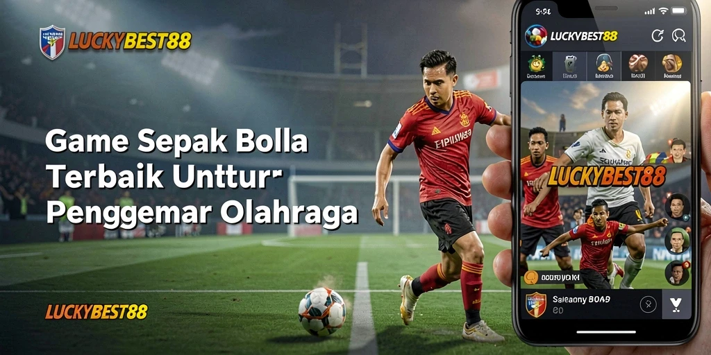 Screenshot LUCKYBEST88 menampilkan aksi seru dalam permainan sepak bola.