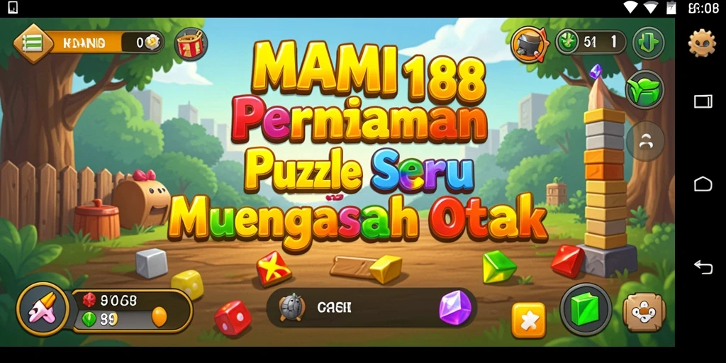 Screenshot MAMI188 menampilkan gameplay puzzle yang menarik dan penuh warna.
