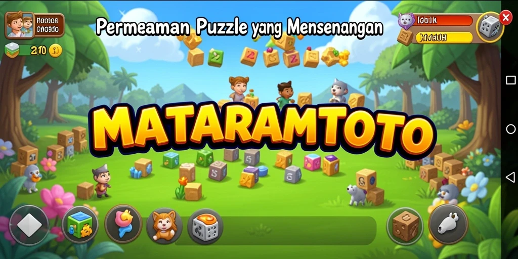 Screenshot gameplay MATARAMTOTO yang menampilkan tantangan puzzle.