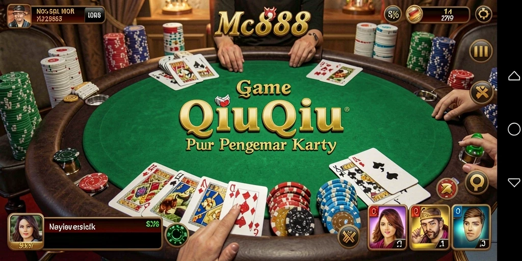 Tampilan menarik dari gameplay QiuQiu di MC888.