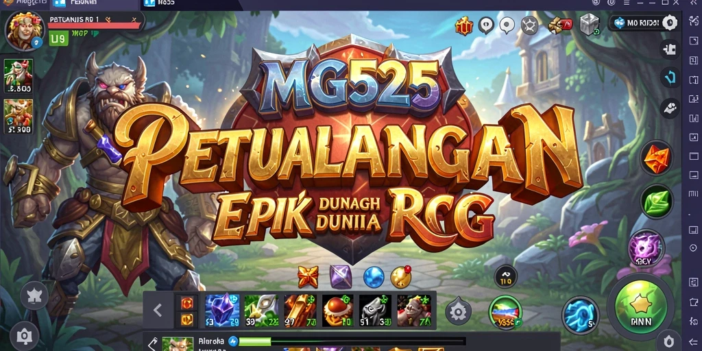 Screenshot MG525 menampilkan aksi pertempuran seru di dunia RPG.