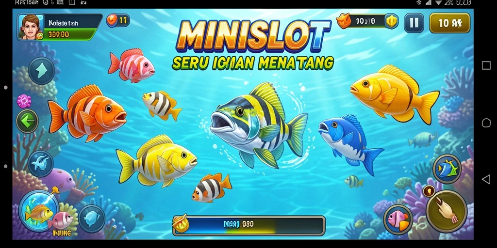 Gameplay menyenangkan saat menangkap ikan di MINISLOT.