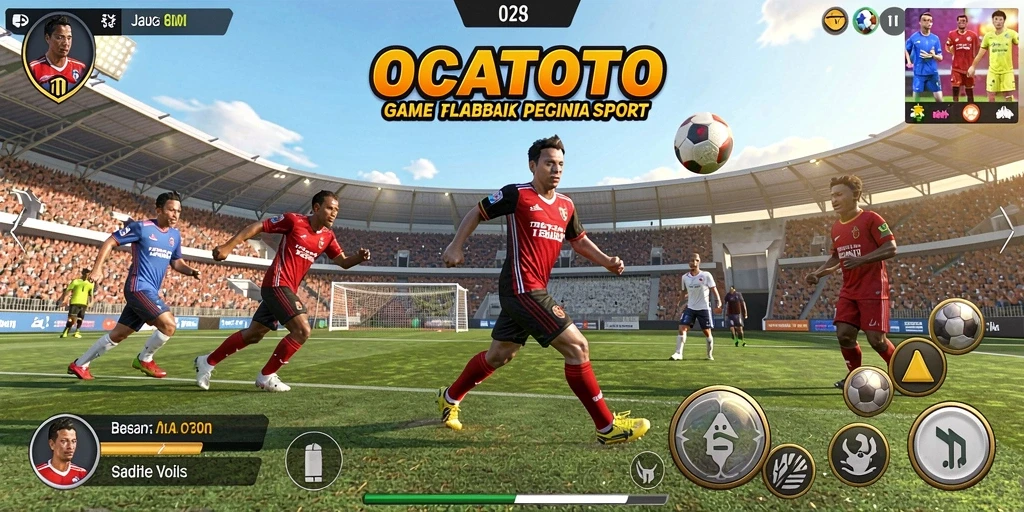 Tampilan gameplay seru dari OCATOTO dengan berbagai olahraga.