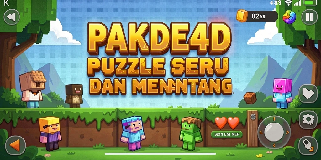 Tangkapan layar gameplay PAKDE4D yang menampilkan tantangan Puzzle seru.