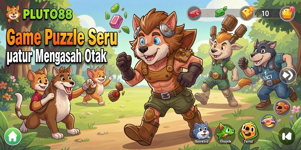 Screenshot gameplay PLUTO88 dengan tantangan Puzzle yang menarik.