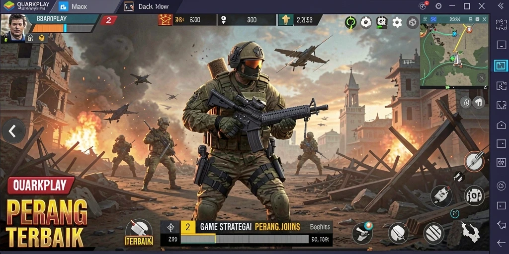 Tampilan gameplay <strong>QUARKPLAY</strong> yang menawan dengan aksi strategis.