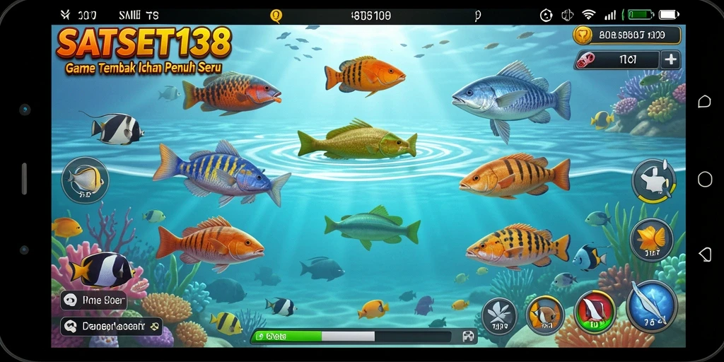 Tampilan gameplay SATSET138 yang menegangkan dalam berburu ikan.