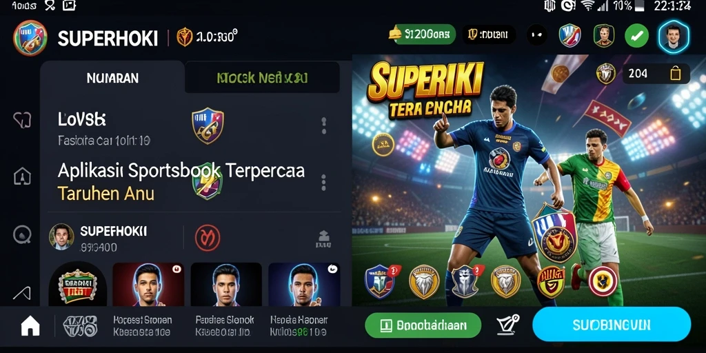 Tampilan antarmuka pengguna SUPERHOKI yang menarik dan informatif.