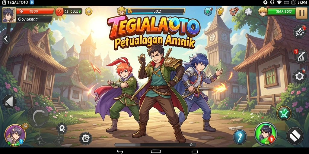 Gameplay seru TEGALTOTO yang penuh warna dan karakter menarik.