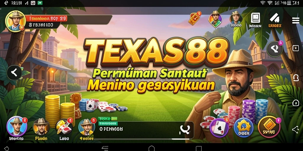 Tangkapan layar utama TEXAS88 menunjukkan momen seru dalam permainan Casual.