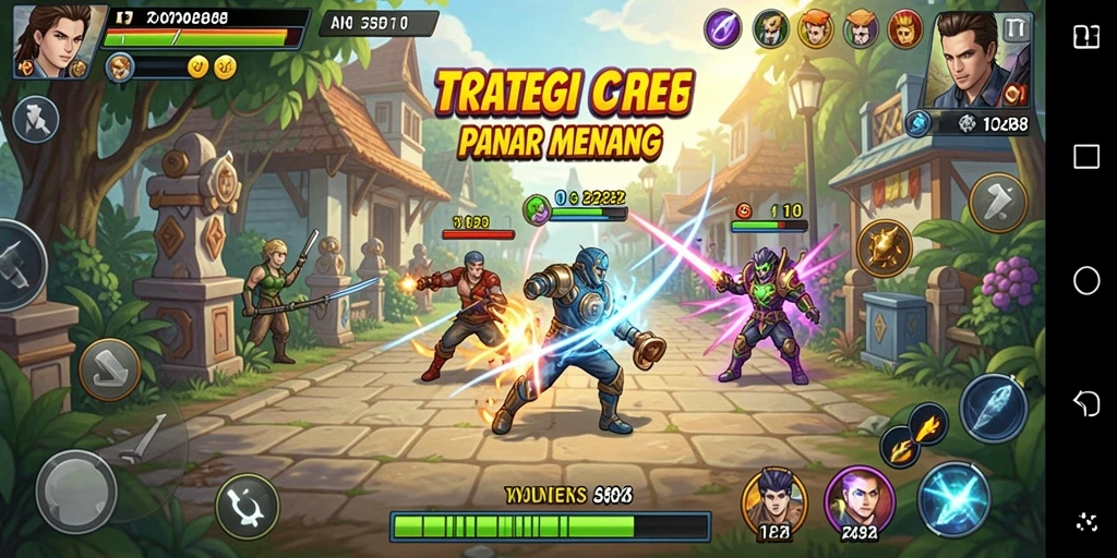 Screenshot TO288 menampilkan aksi pertempuran strategi yang seru.