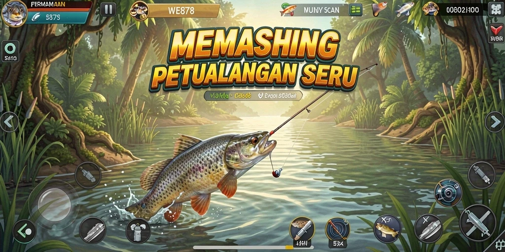 Tangkapan ikan yang memukau dalam gameplay WE878.