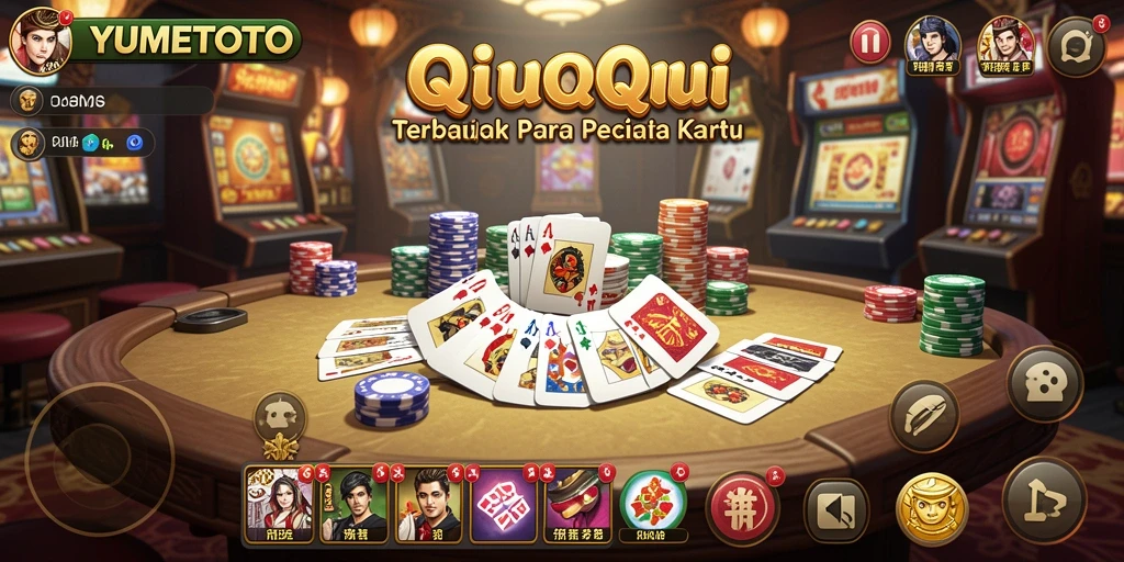 Tampilan menarik dari gameplay QiuQiu YUMETOTO yang seru.