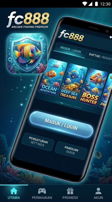 Screenshot tampilan utama aplikasi fc888.
